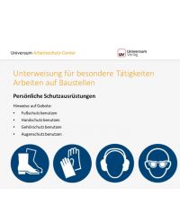 Unterweisung für besondere Tätigkeiten - Arbeiten auf Baustellen