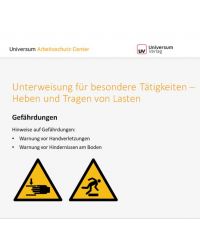 Download Dokument Unterweisung für besondere Tätigkeiten - Heben und Tragen von Lasten