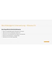 Masseur/in - Unterweisungspräsentation