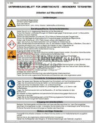 Download Dokument Arbeiten auf Baustellen Unterweisung für Arbeitsschutz - besondere Täigkeiten