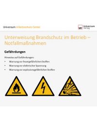 Unterweisung Brandschutz im Betrieb Notfallmaßnahmen 