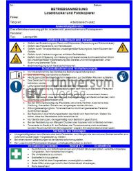 Download Dokument Betriebsanwesung Laserdrucker und Fotokopierer