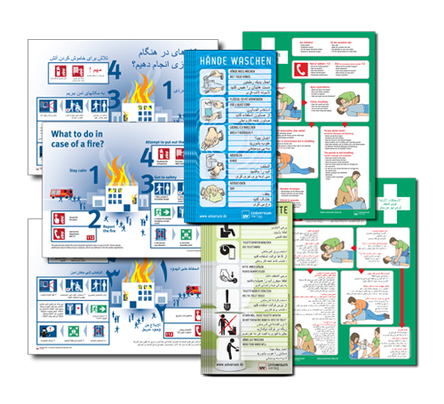 Erste Hilfe Plakat - mehrsprachig (A3) - Universum Shop