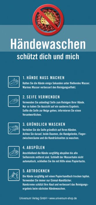 Richtig Handewaschen 10 St Spiegelaufkleber Deutsch Universum