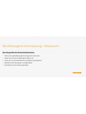 Masseur/in - Unterweisungspräsentation