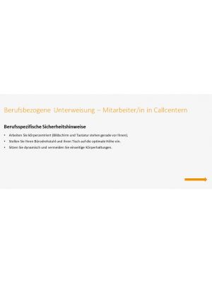 Mitarbeiter/in Callcenter - Unterweisungspräsentation